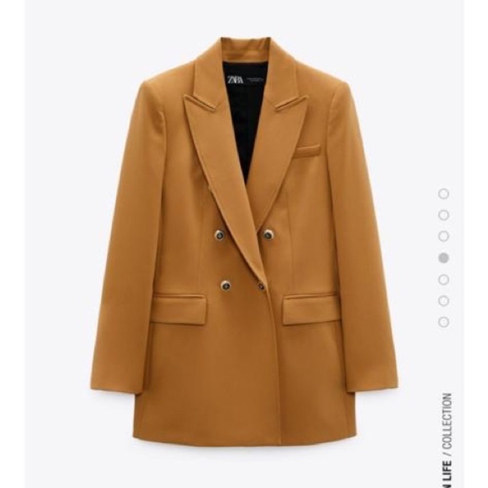 SOLD❗️Zara Tan Double-Breasted Blazer Pantsuit